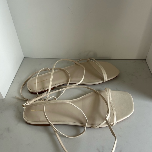 Reformation Magalie Ankle Tie Ballet Flat - Picture 2 of 5